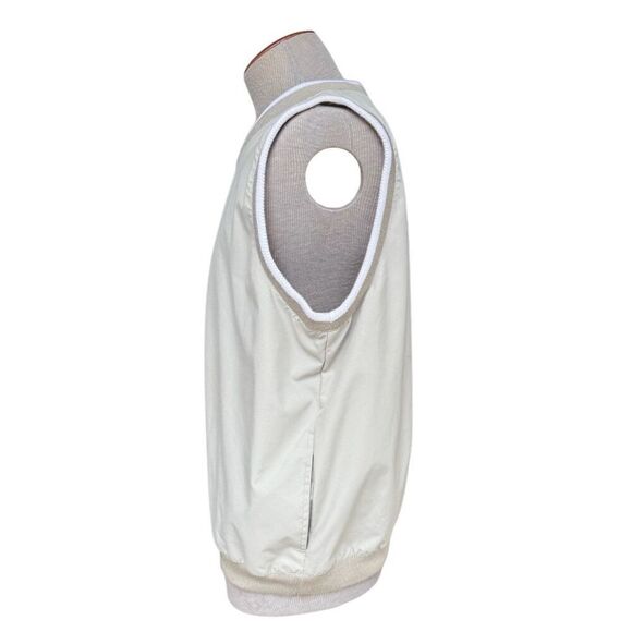 Consensus Men’s Golf Windbreaker Vest Pullover Sz. M Beige V-Neck Pockets - Picture 6 of 12